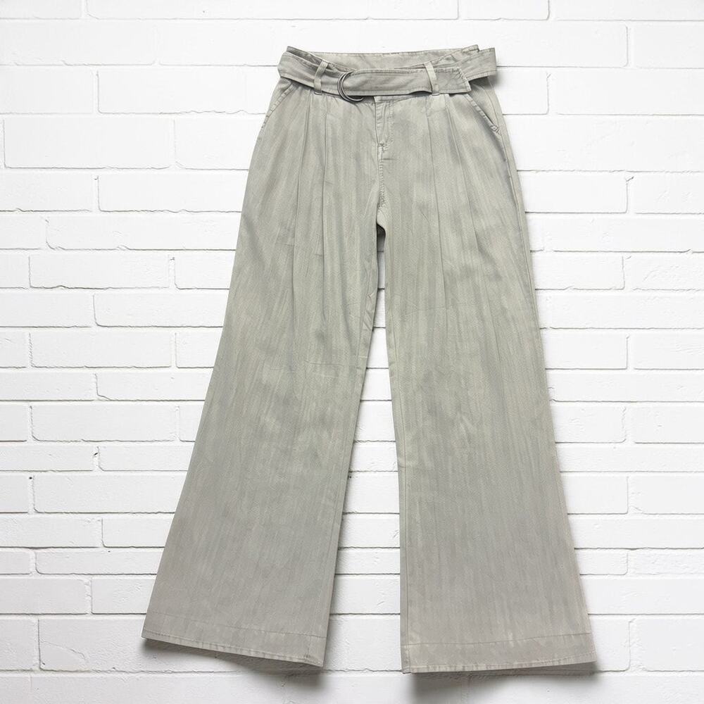 Sundance Gray Pleated Wide Leg Pants Size 4